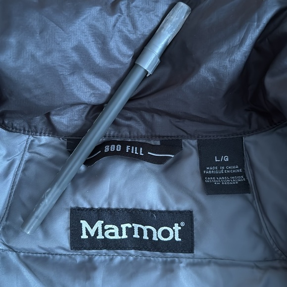 Marmot Mens Large Black Puffer Down Jacket - Picture 3 of 8